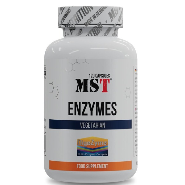 Комплекс травних ферментів MST Nutrition Enzymes DigeZyme, 120 капсул для підтримки шлунково-кишкового тракту
