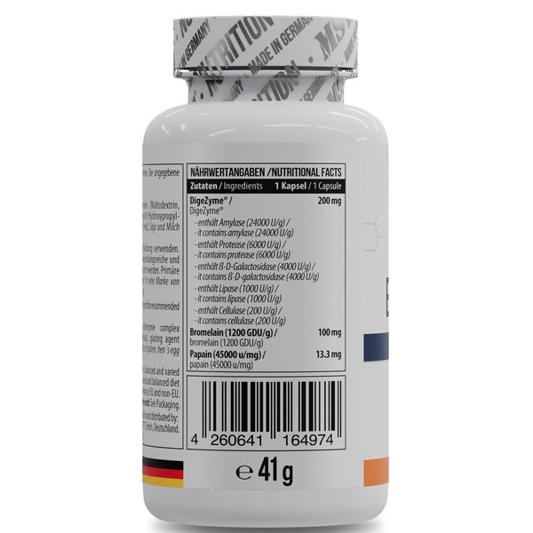 Комплекс травних ферментів MST Nutrition Enzymes DigeZyme, 60 капсул для підтримки шлунково-кишкового тракту. Фото 3