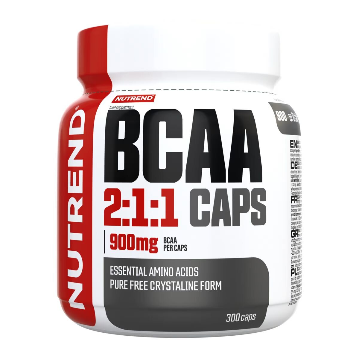 Амінокислота BCAA Nutrend BCAA 2:1:1, 300 капсул для зростання м'язів