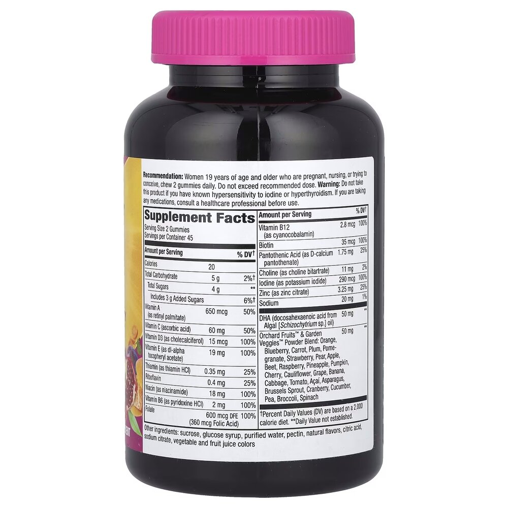 Комплекс для здоровья матери и ребенка Nature's Way Alive! Prenatal Multivitamin Gummy, 90 желеек. Фото 2