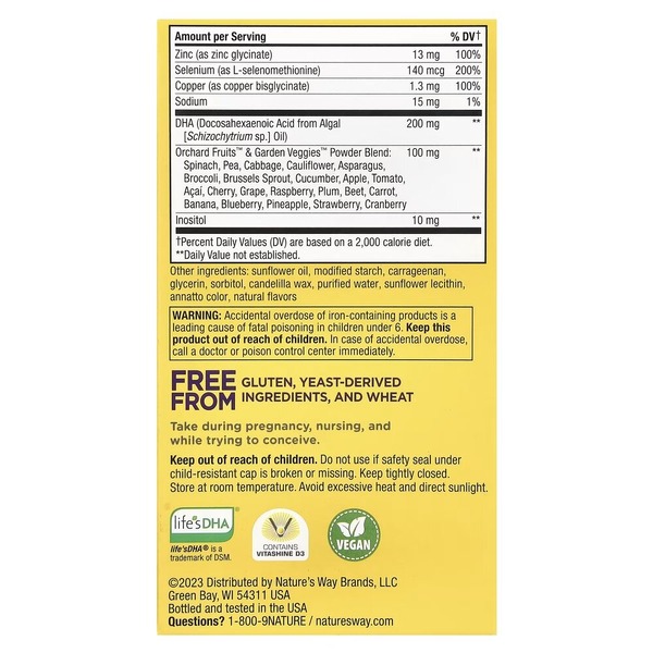 Комплекс для здоровья матери и ребенка Nature's Way Alive! Premium Prenatal, 60 капсул. Фото 4