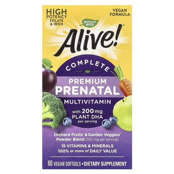 Комплекс для здоровья матери и ребенка Nature's Way Alive! Premium Prenatal, 60 капсул