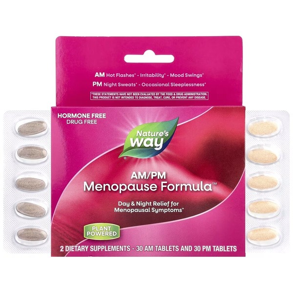 Комплекс екстрактів Nature's Way AM/PM Menopause Formula, 60 таблеток для полегшення симптомів менопаузи
