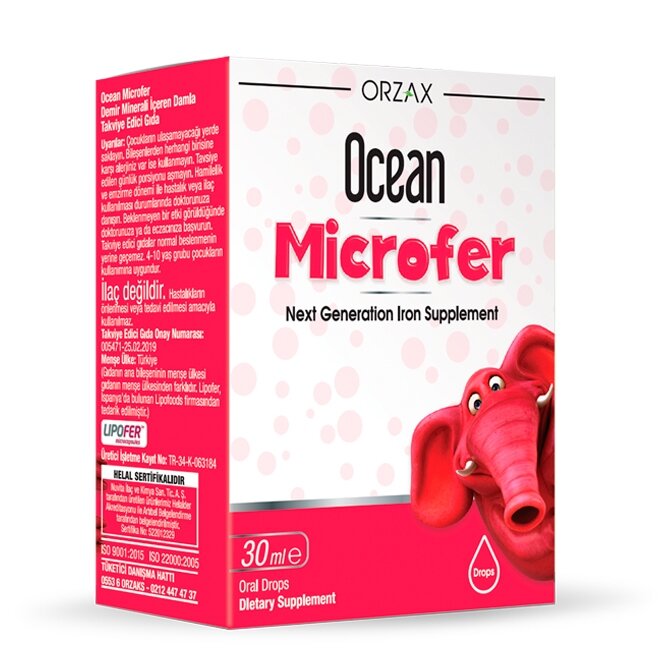 Микрокапсулированное железо Orzax Ocean Microfer Drop, 30 мл для ежедневных потребностей детей в железе