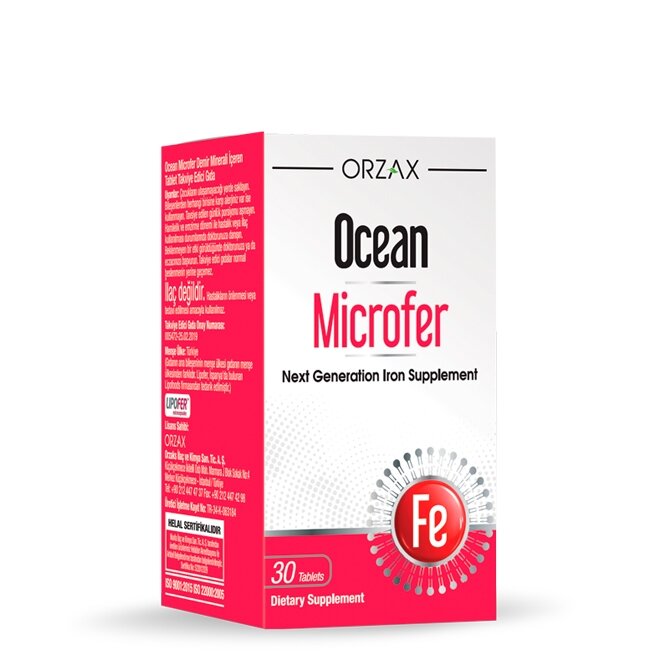 Мікрокапсульоване залізо Orzax Ocean Microfer, 30 таблеток