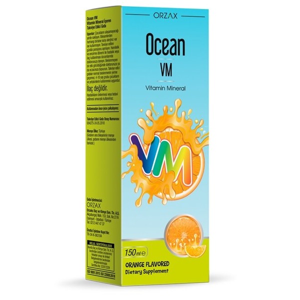 Жидкие витамины и минералы Orzax Ocean VM, 150 мл