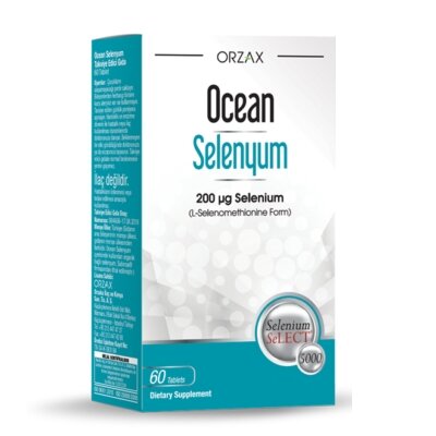 Селен Orzax Ocean Selenium 200 mcg, 60 таблеток для поддержки щитовидной железы и иммунной системы