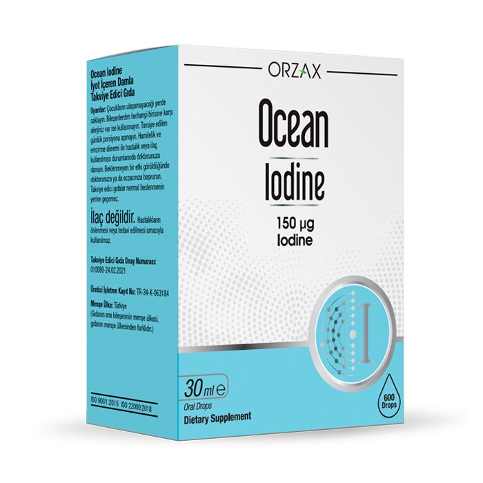 Йод Orzax Ocean Iodine 150 mcg Drops, 30 мл для підтримки щитовидної залози