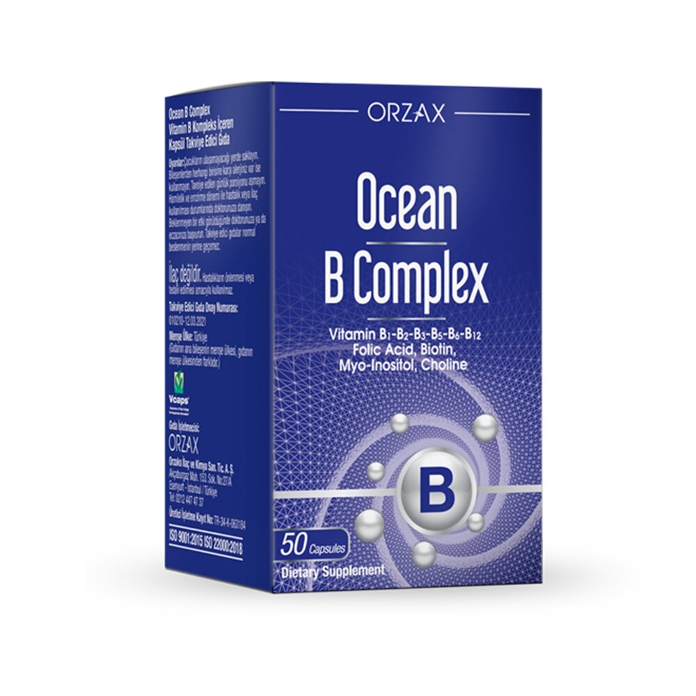 Комплекс витаминов группы В Orzax Ocean B-Complex, 50 капсул
