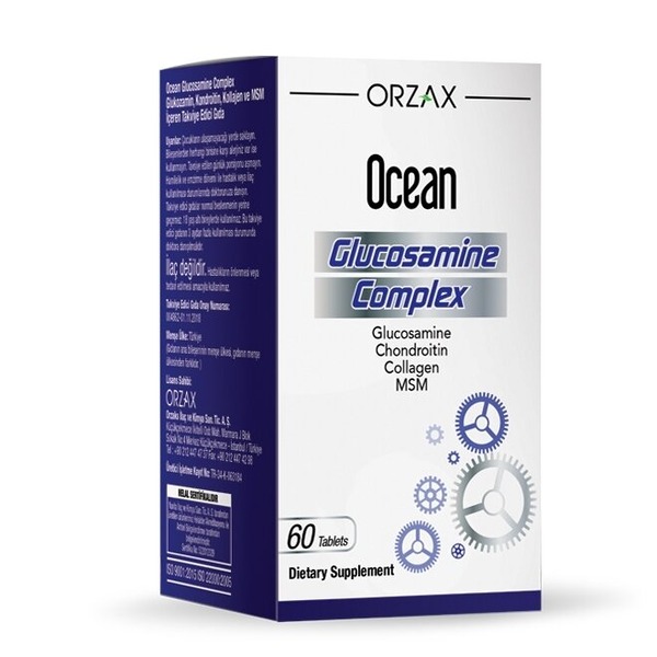 Хондропротектор Orzax Ocean Glucosamine Complex, 60 таблеток для підтримки суглобів та хрящів