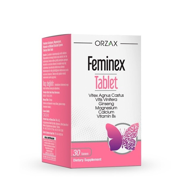 Комплекс для здоровья женщин Orzax Feminex, 30 таблеток для уменьшения ПМС