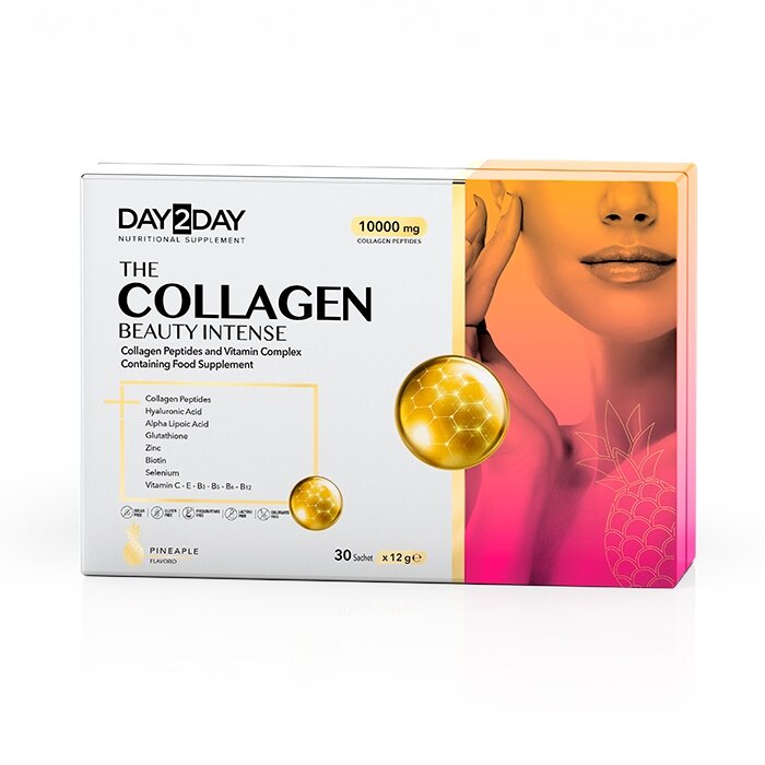 Колаген Orzax Day2Day The Collagen Beauty Intense Bovine, 30 пакетиків для підтримки здоров'я шкіри