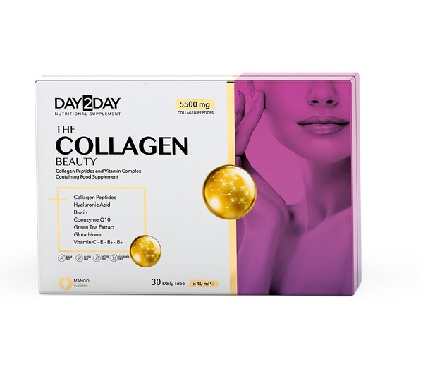 Рідкий колаген Orzax Day2Day The Collagen Beauty, 30 тюбиків для підтримки здоров'я шкіри