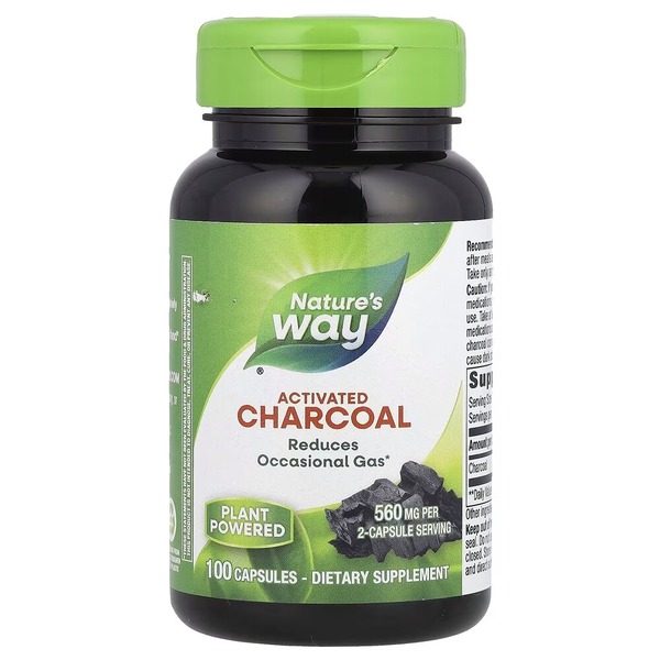 Активоване вугілля Nature's Way Activated Charcoal, 100 капсул