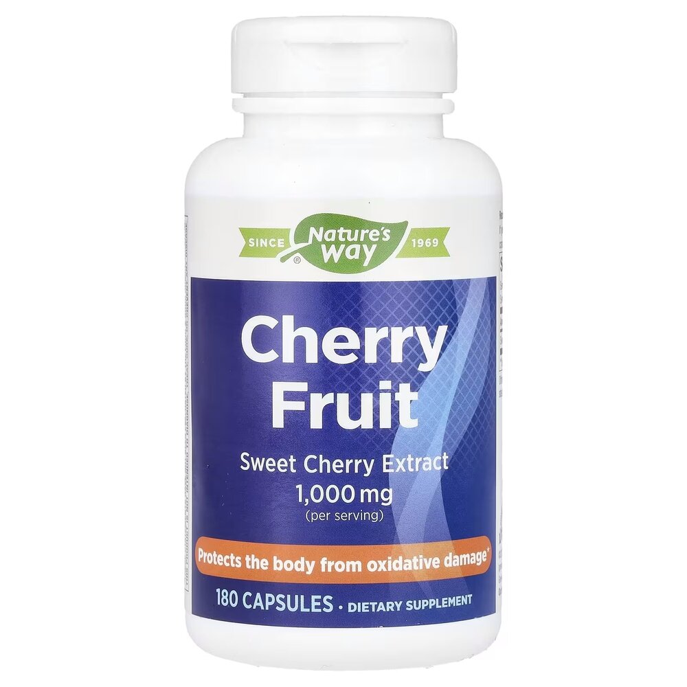 Екстракт плодів солодкої черешні Nature's Way Cherry Fruit, 180 капсул для підтримки суглобів та опорно-рухового апарату
