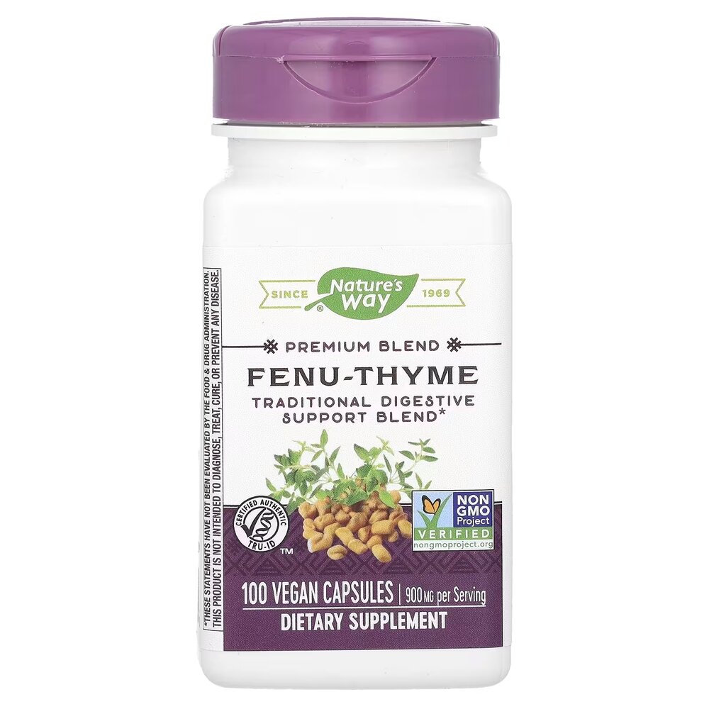 Пажитник і чебрець Nature's Way Fenu-Thyme, 100 вегакапсул для підтримки дихальної системи