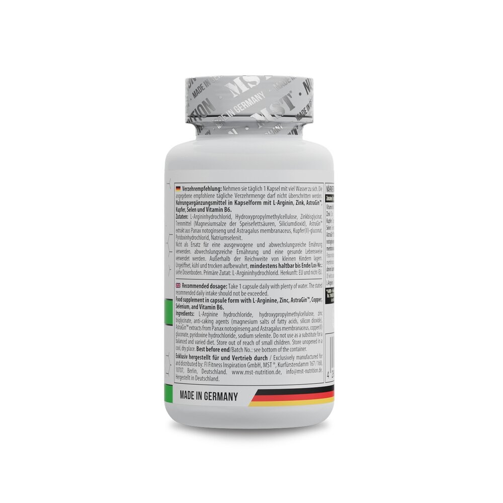 L-аргінін, цинк MST Nutrition ArgiZinc Forte, 60 капсул для підтримки загального самопочуття. Фото 3