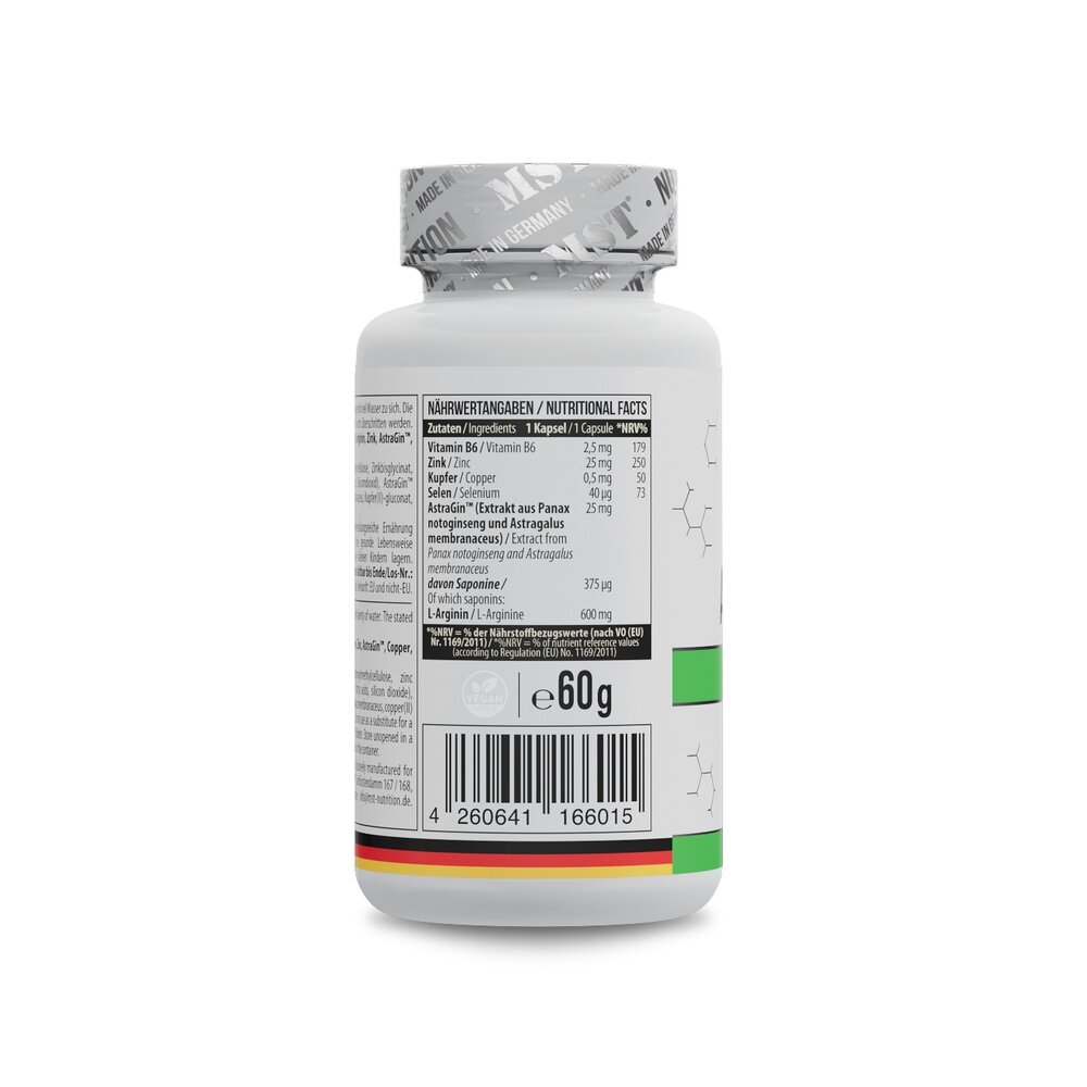 L-аргінін, цинк MST Nutrition ArgiZinc Forte, 60 капсул для підтримки загального самопочуття. Фото 2