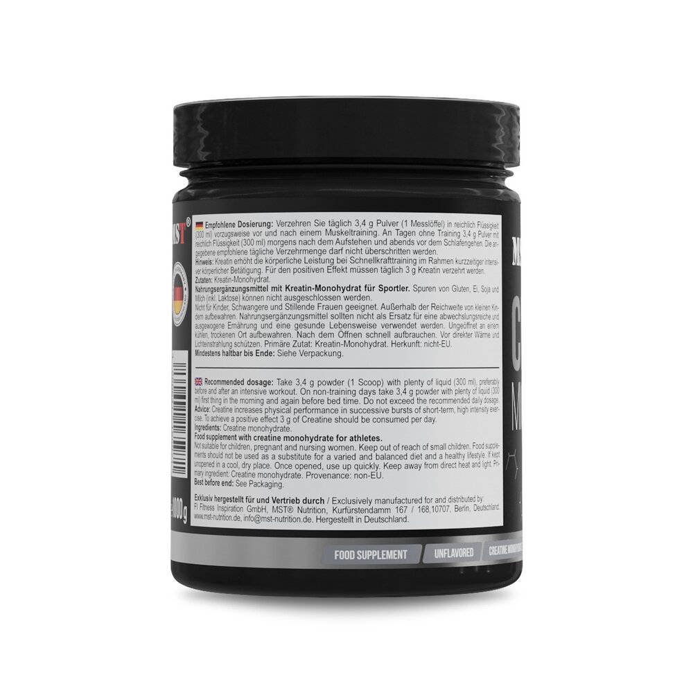 Креатин моногідрат MST Nutrition Creatine Micronised, 1 кг для підтримки м'язового росту. Фото 3
