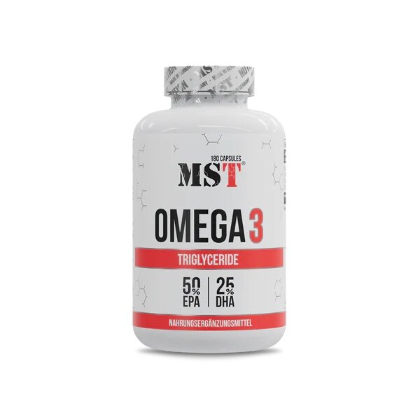 Омега-3 MST Nutrition Omega 3 Triglyceride 75%, 180 капсул для підтримки серцево-судинної системи