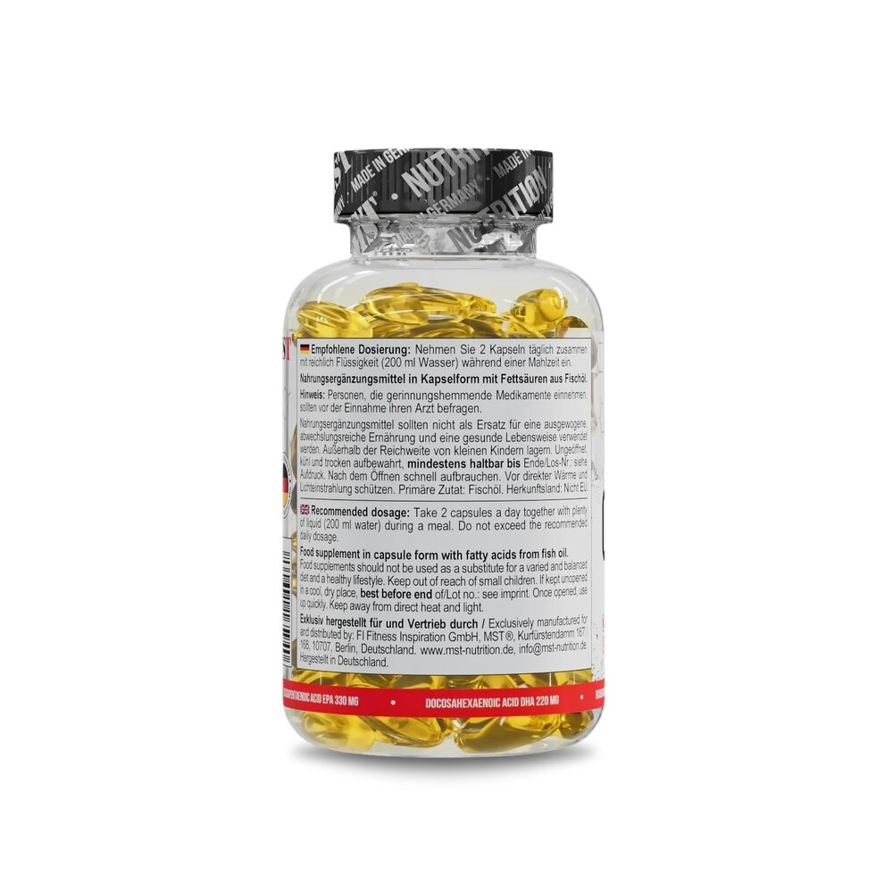 Омега-3 MST Nutrition Omega 3 Selected 55%, 120 капсул для підтримки серцево-судинної системи. Фото 3