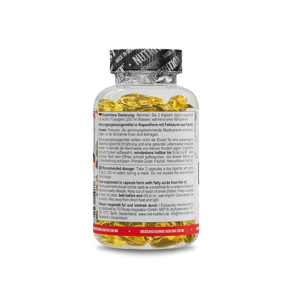 Омега-3 MST Nutrition Omega 3 Selected 55%, 120 капсул для підтримки серцево-судинної системи. Фото 3