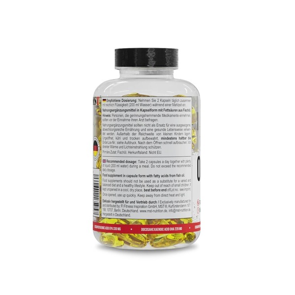 Омега-3 MST Nutrition Omega 3 Selected 55%, 240 капсул для підтримки серцево-судинної системи. Фото 3