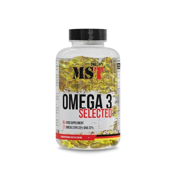 Омега-3 MST Nutrition Omega 3 Selected 55%, 240 капсул для поддержки сердечно-сосудистой системы