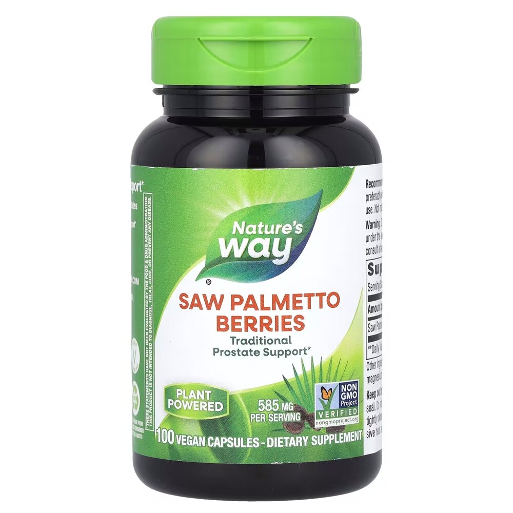 Ягоди пальметто Nature's Way Saw Palmetto Berries, 100 вегакапсул для підтримки передміхурової залози