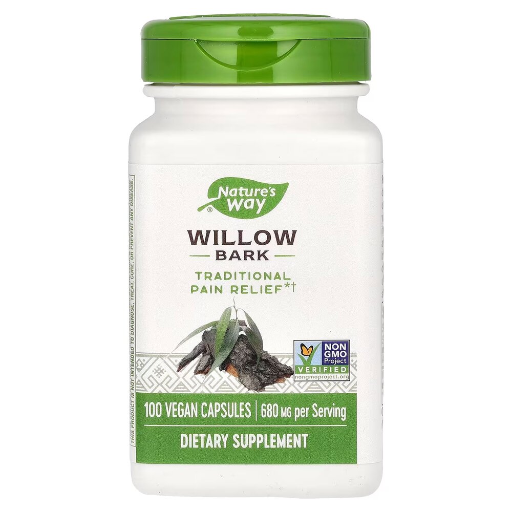 Екстракт кори верби Nature's Way Willow Bark, 100 вегакапсул для підтримки здоров'я суглобів