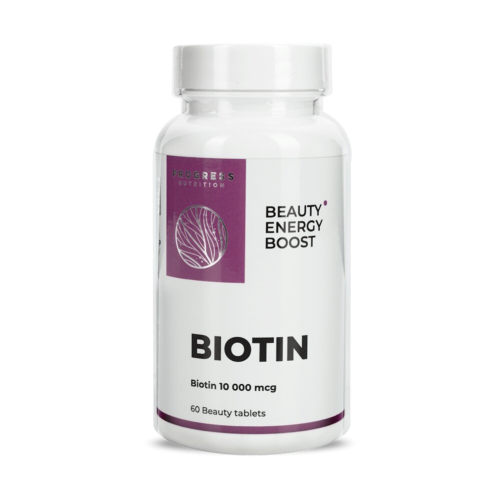 Биотин Progress Nutrition Biotin 10000 mcg, 60 таблеток