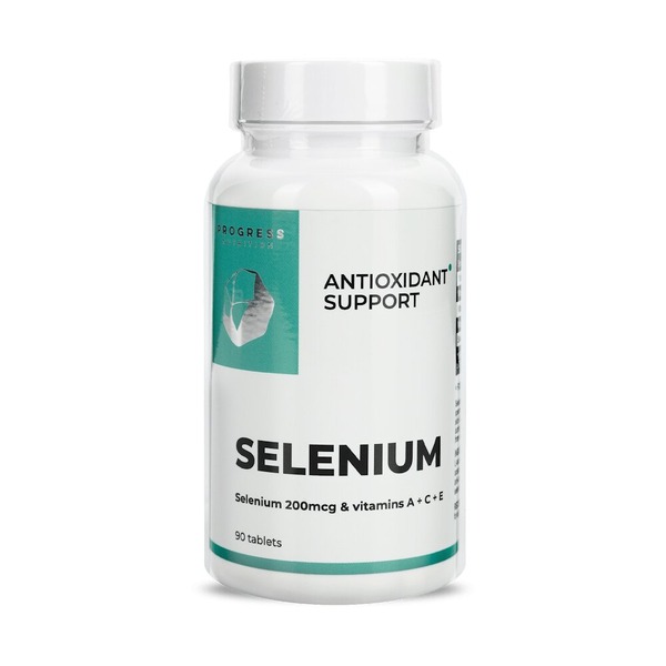 Селен Progress Nutrition Selenium 200 mcg, 90 таблеток для підтримкм імунної системи