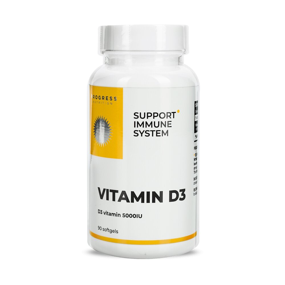 Витамин D3 Progress Nutrition Vitamin D3 5000 IU, 90 капсул