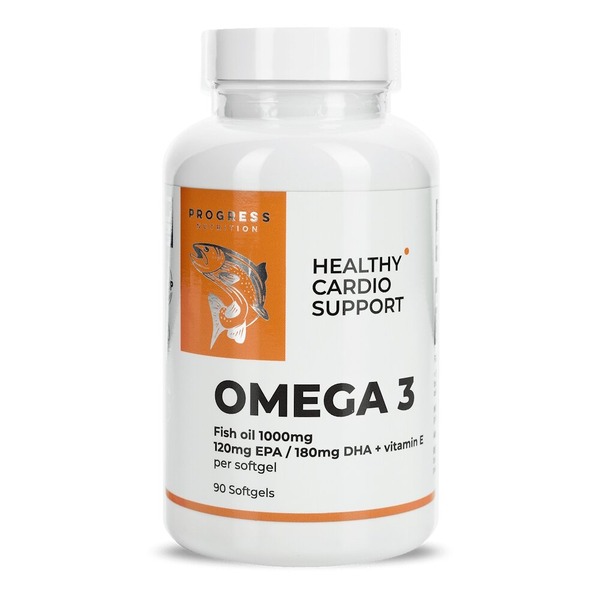 Омега-3 Progress Nutrition Omega 3 Healthy, 90 капсул для підтримки серцево-судинної системи