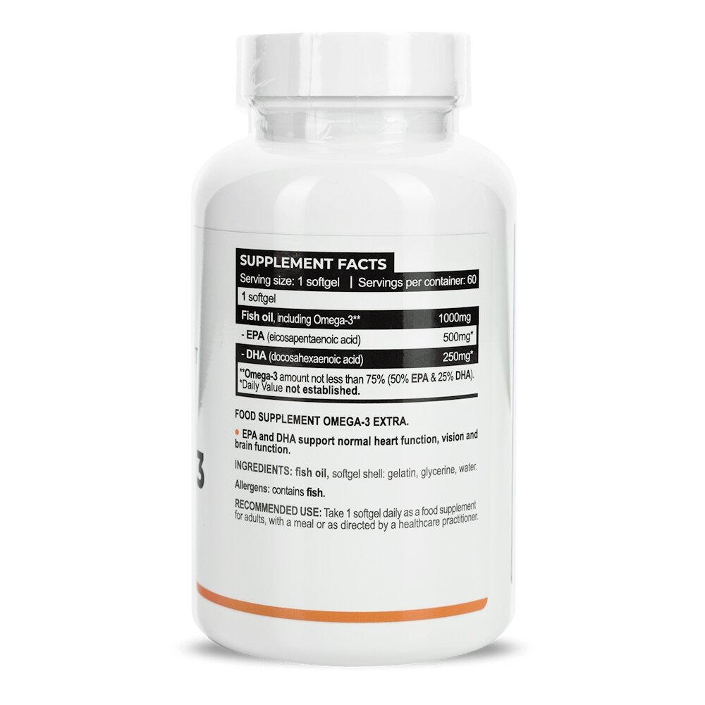 Омега-3 Progress Nutrition Omega 3 Extra, 60 капсул для підтримки серцево-судинної системи. Фото 2