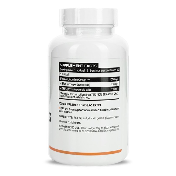 Омега-3 Progress Nutrition Omega 3 Extra, 60 капсул для підтримки серцево-судинної системи. Фото 2