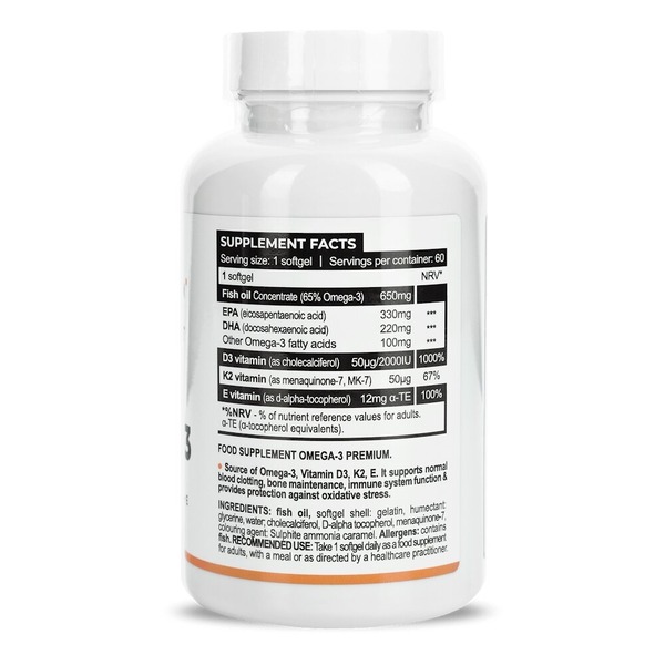 Омега-3 Progress Nutrition Omega 3 Premium, 60 капсул для підтримки серцево-судинної системи. Фото 2