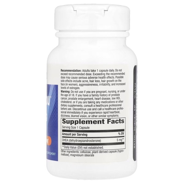 Стимулятор тестостерону Nature's Way Youthful You DHEA 5 mg, 60 вегакапсул. Фото 2