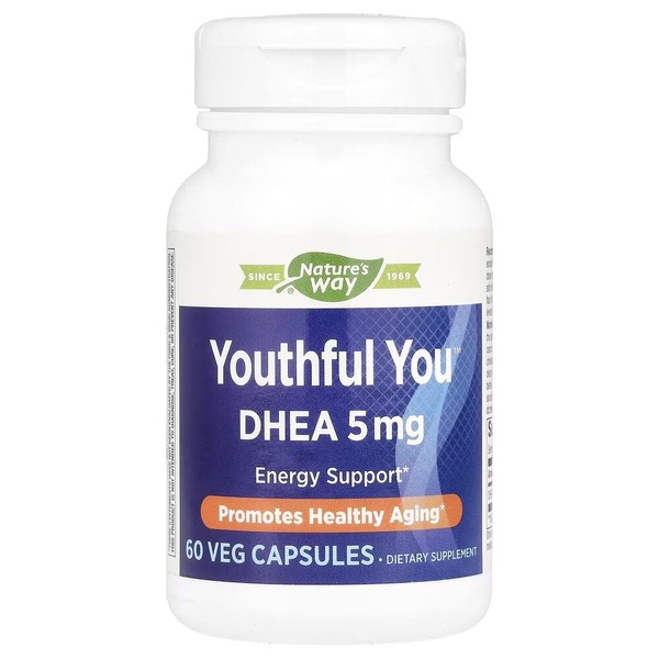 Стимулятор тестостерону Nature's Way Youthful You DHEA 5 mg, 60 вегакапсул