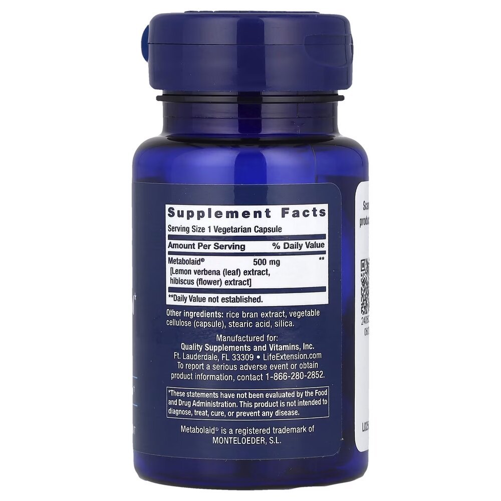 Екстракти вербени лимонної та гібіскуса Life Extension Body Trim and Appetite Control, 30 вегакапсул. Фото 2
