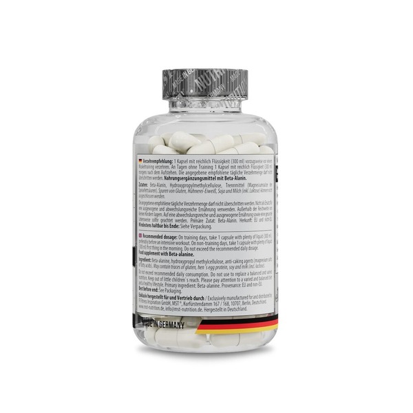 Бета-аланін MST Nutrition Beta-Alanine, 120 капсул для підтримки  м'язів. Фото 3