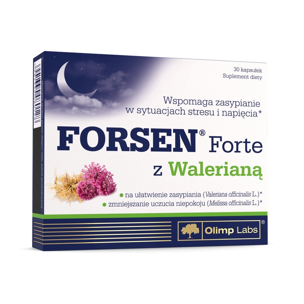 Комплекс екстрактів та вітамінів Olimp Sport Nutrition Forsen Forte with Valerian, 30 капсул для гарного сну