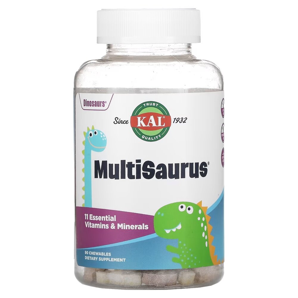 Детские витамины и минерали KAL MultiSaurus, 90 жувальних таблеток