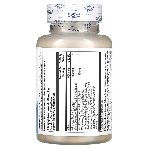 Гидролизованный морской коллаген KAL Clinical Youth Collagen, 60 вегакапсул для поддержки кожи, волос, ногтей и суставов. Фото 2