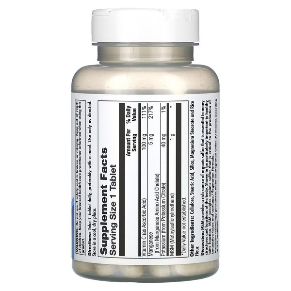 Метилсульфонілметан KAL MSM 1000 mg, 80 таблеток для підтримки суглобів та шкіри. Фото 2