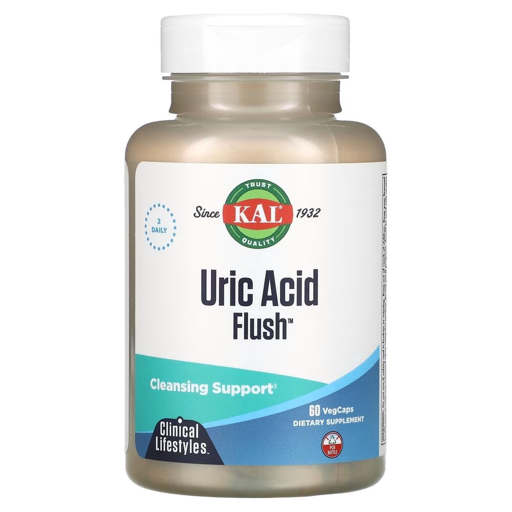 Натуральна добавка KAL Acid Flush, 60 вегакапсул для виведення сечової кислоти з організму