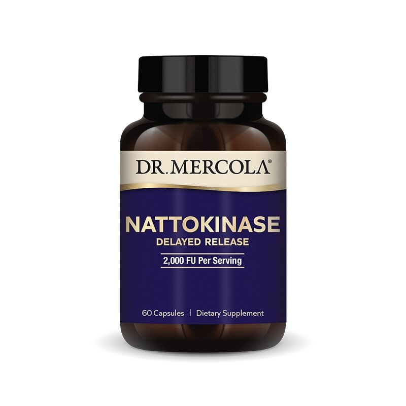 Наттокіназа Dr. Mercola Nattokinase 2000 FU, 60 капсул для підтримки серцево-судинної системи