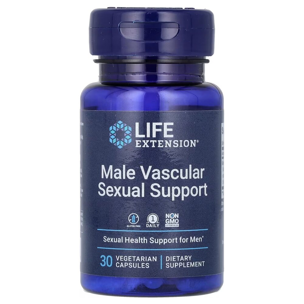 Екстракт тайського чорного імбиру Life Extension Male Vascular Sexual Support, 30 вегакапсул для чоловіків