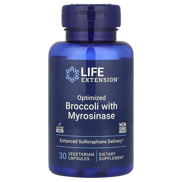 Екстракт насіння броколі та мірозиназа Life Extension Optimized Broccoli and Myrosinase, 30 вегакапсул