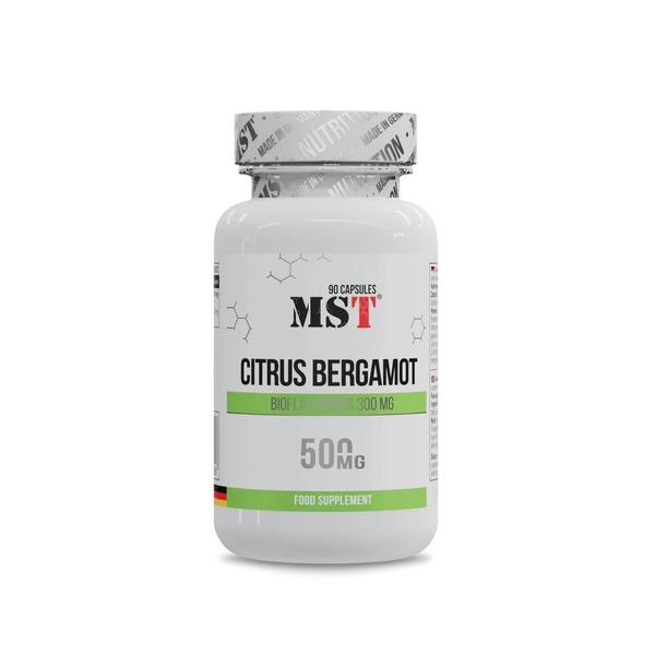 Екстракт плодів бергамоту MST Nutrition Citrus Bergamot, 90 капсул для підтримки серцево-судинної системи